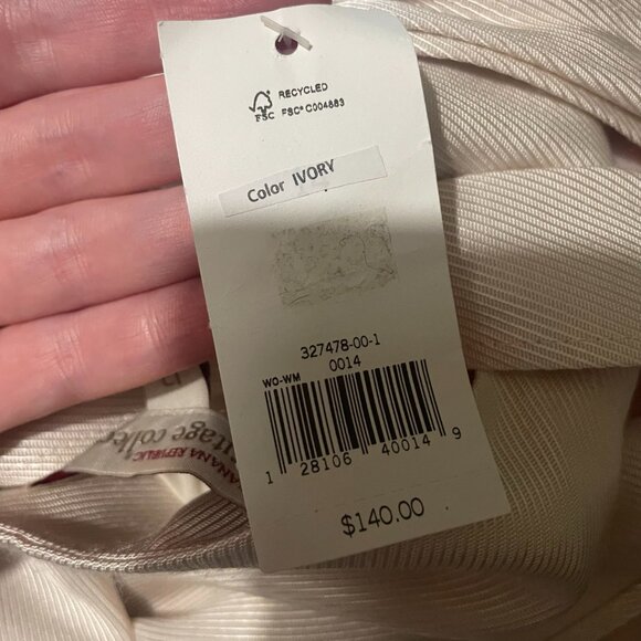 Banana Republic | Ivory Heritage Collection Lined Strappy Grommet Dress 12 NWT - Picture 5 of 7